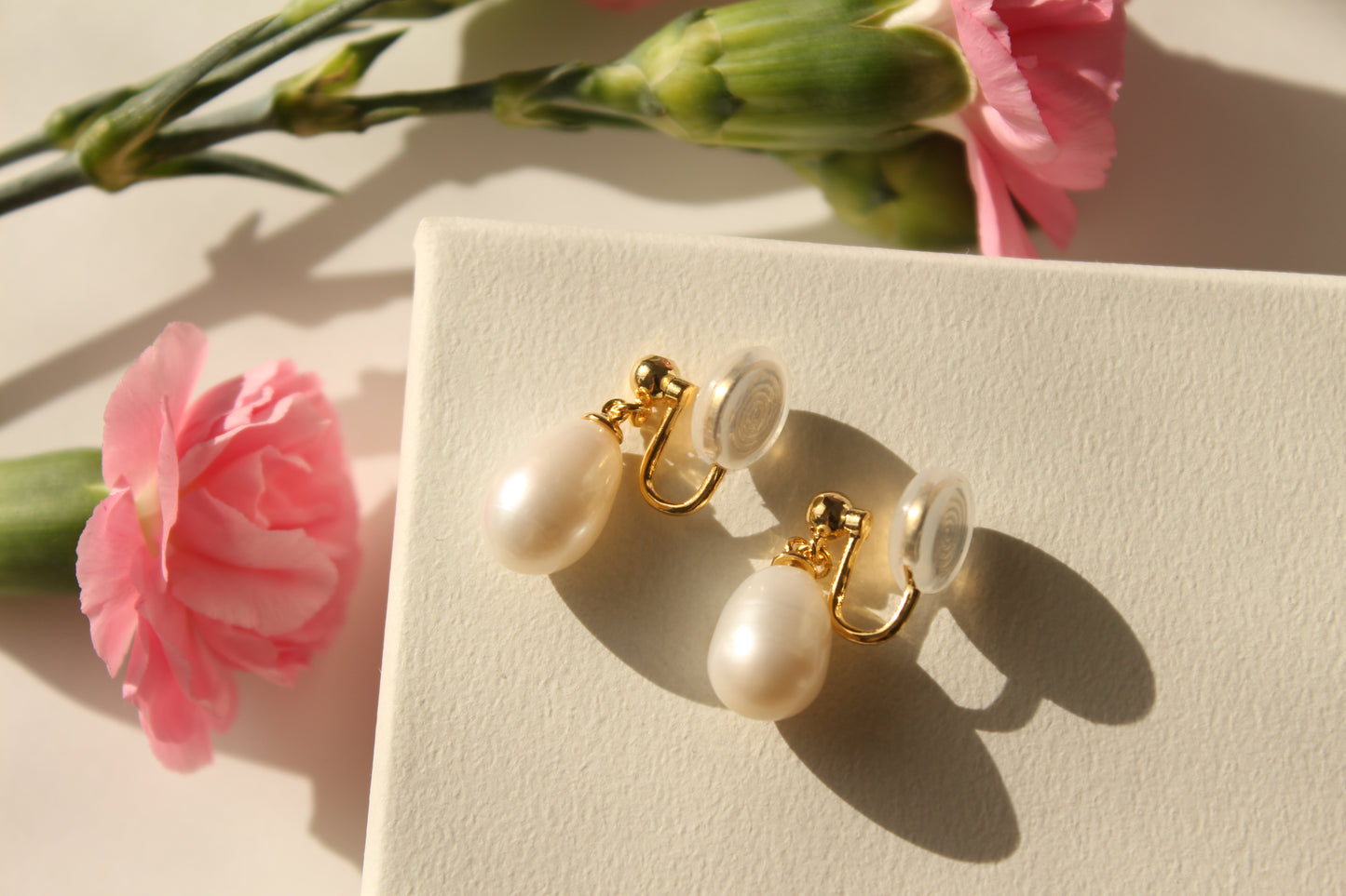 Ear clip-ons|Freshwater pearl