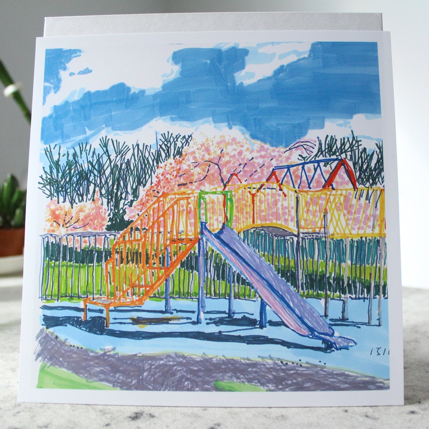 Art print | Crookes Valley Park Sheffield | 21x21cm
