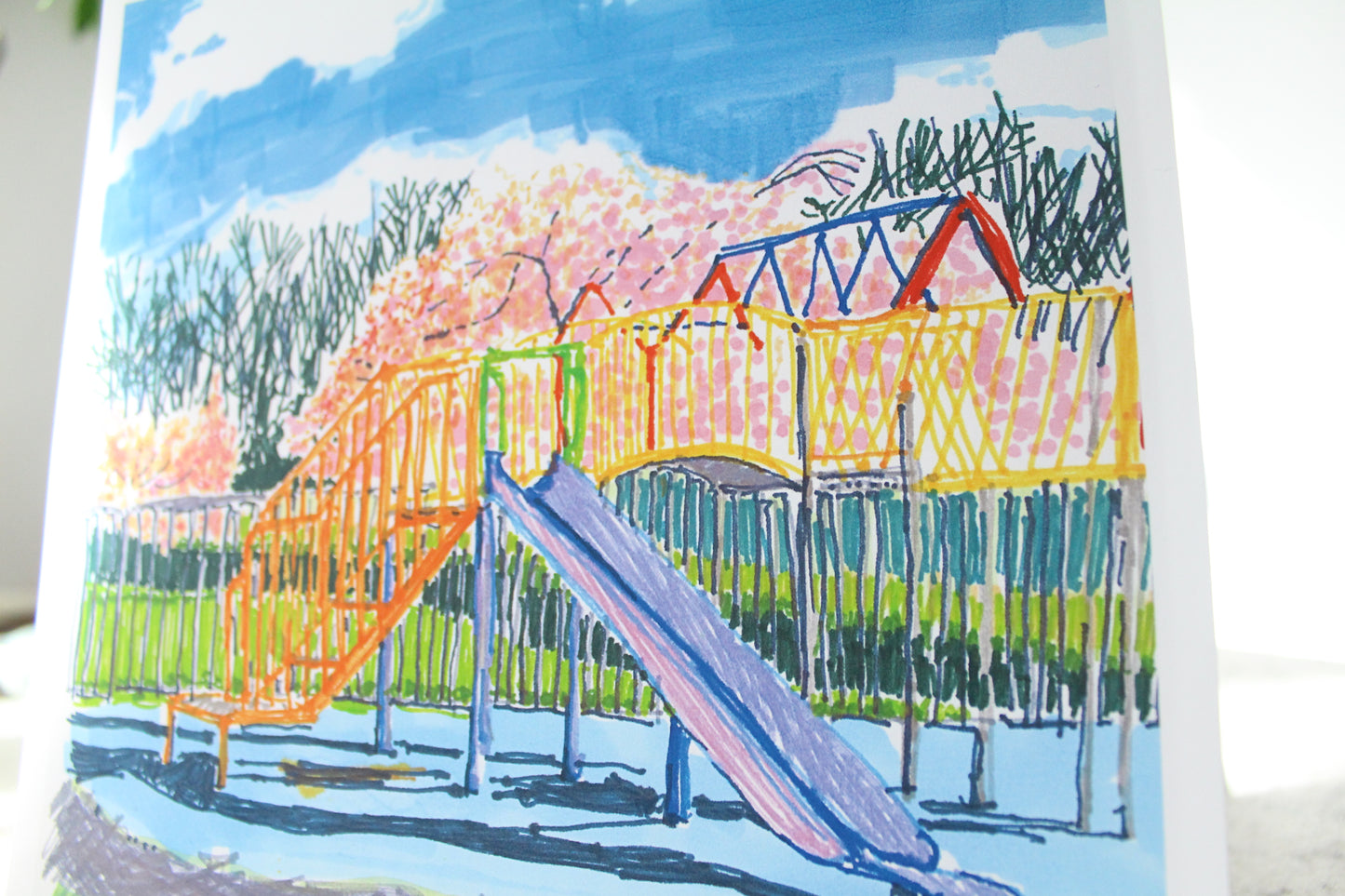 Art print | Crookes Valley Park Sheffield | 21x21cm