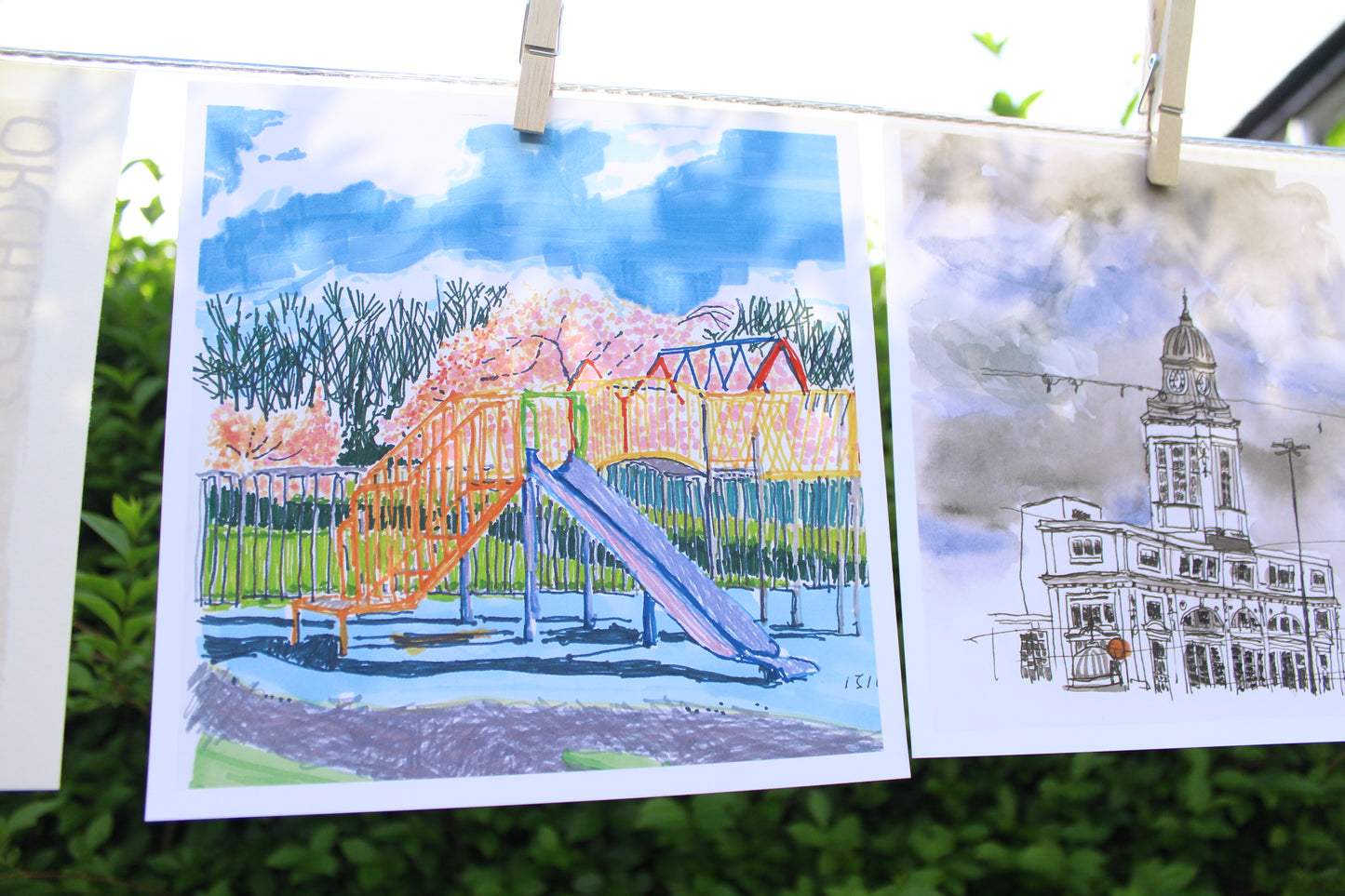 Art print | Crookes Valley Park Sheffield | 21x21cm