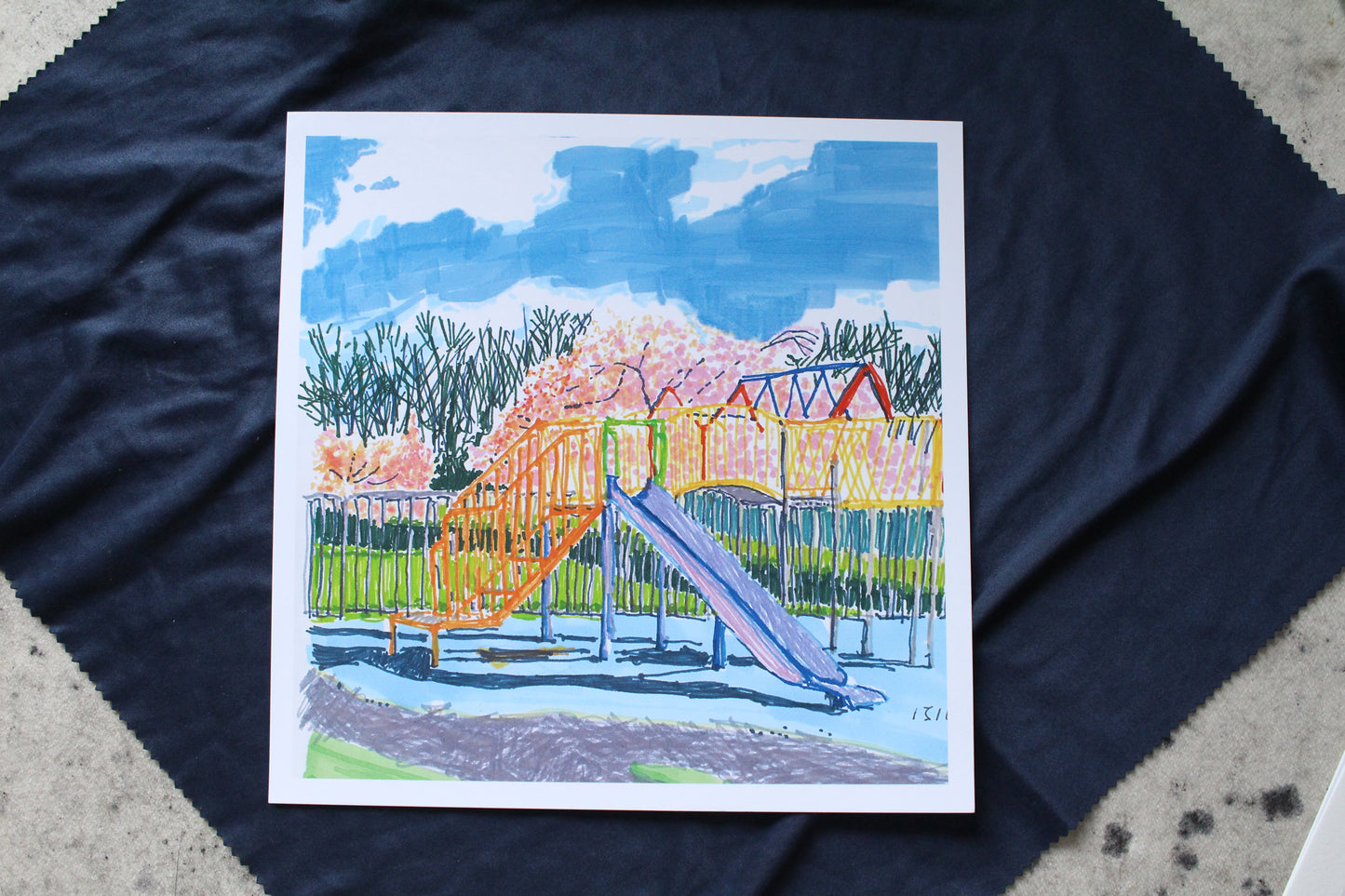 Art print | Crookes Valley Park Sheffield | 21x21cm