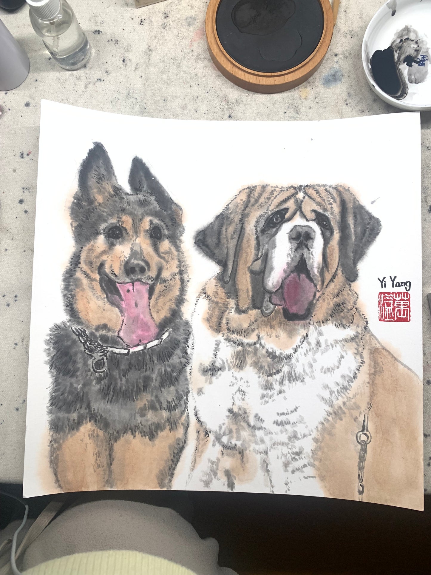 Hand Painted Watercolour Pet Portrait