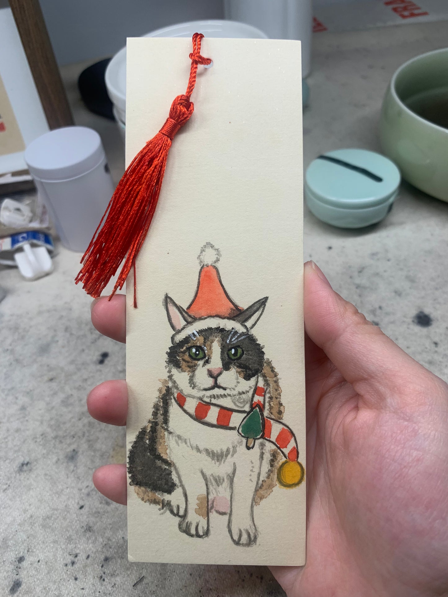 Hand-painted bookmark