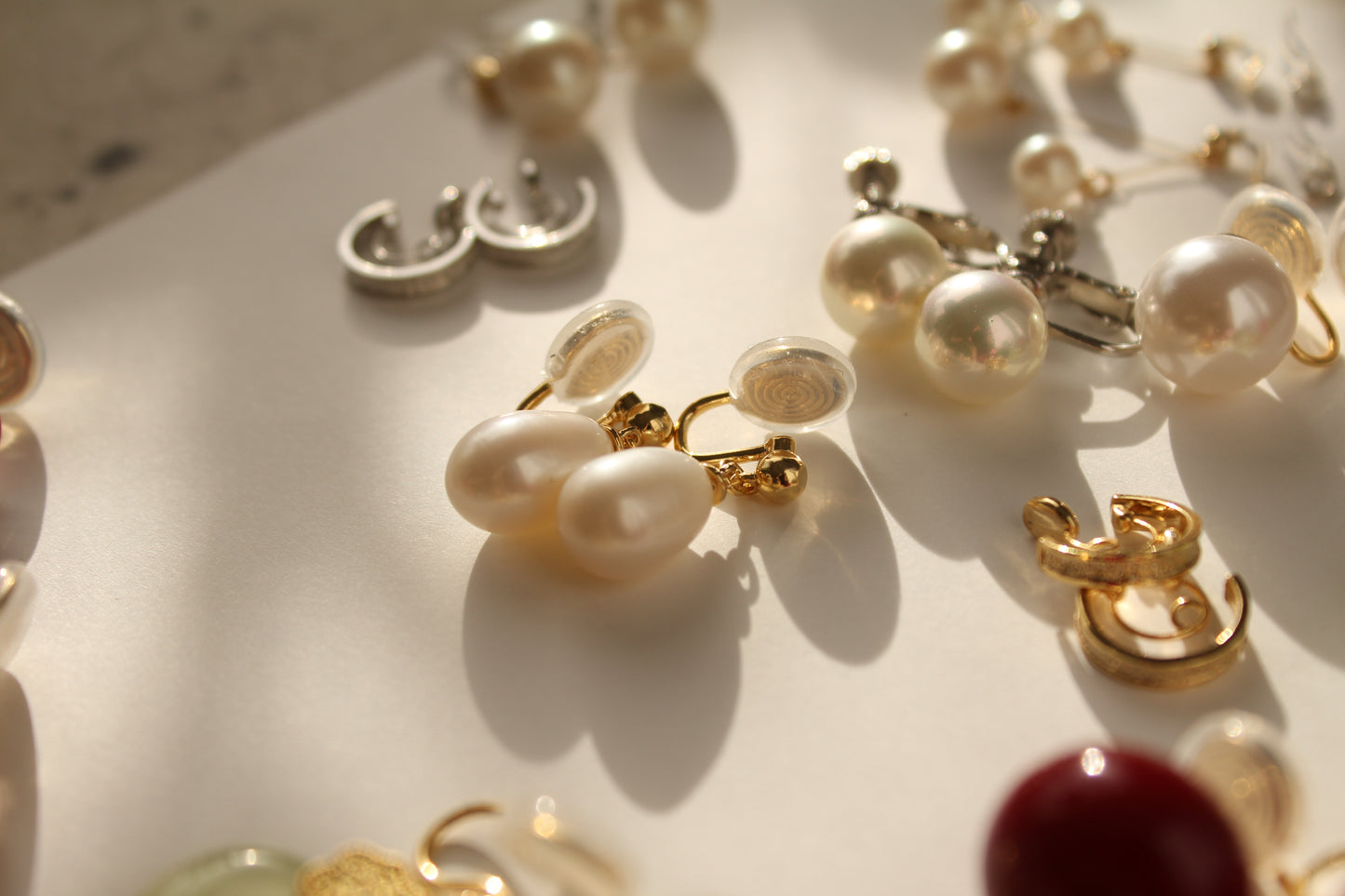 Ear clip-ons|Freshwater pearl