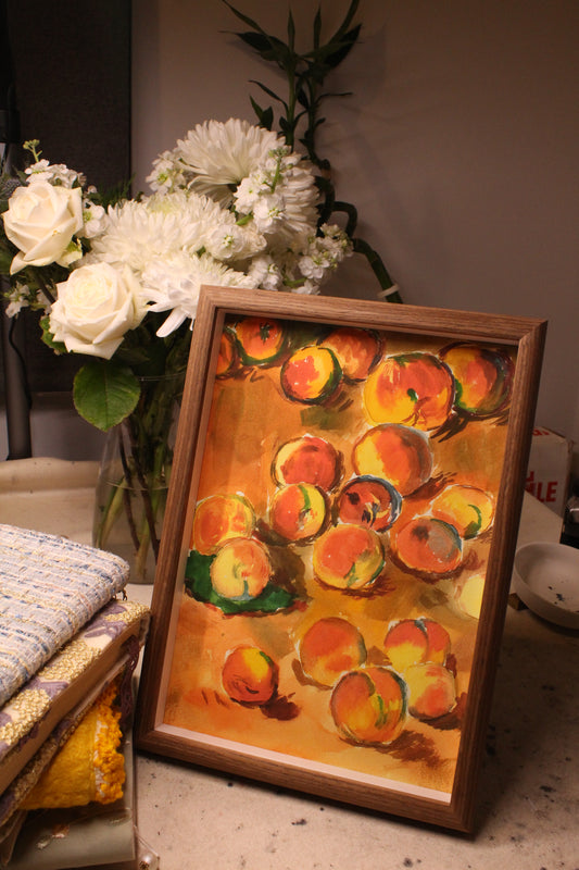 Framed | Unframed Art Print | Peaches by Claude Monet but in Watercolour | Impressionism