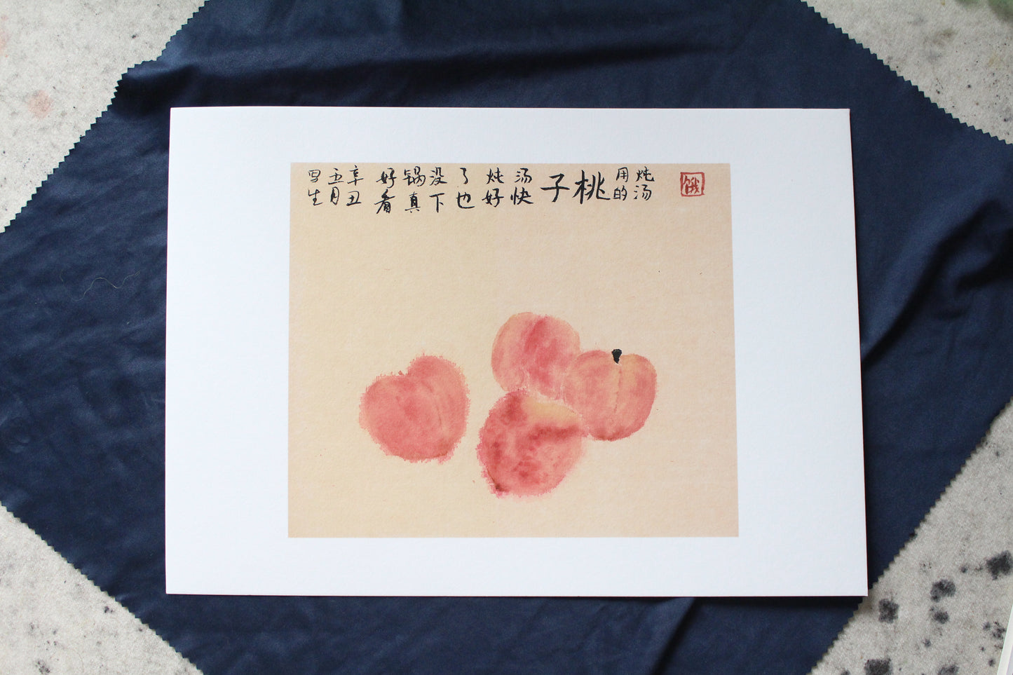 Framed | Unframed Art Print | Watercolour Peaches
