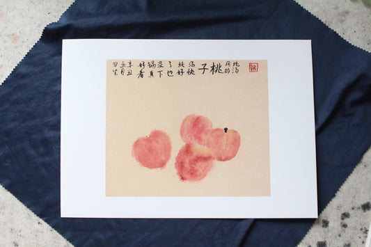 Framed | Unframed Art Print | Watercolour Peaches