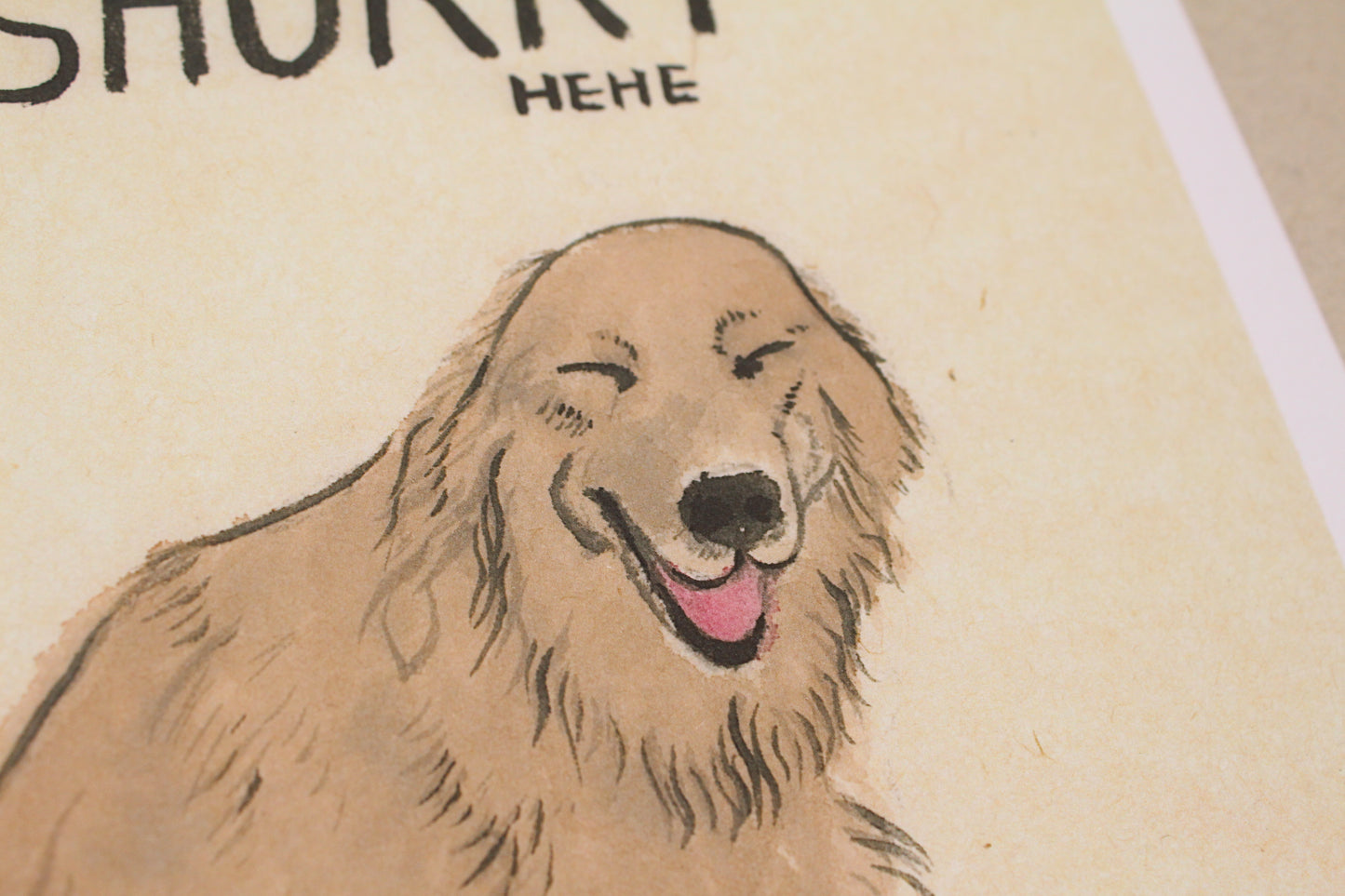A6 Greeting Card | Guilty Golden Retriever