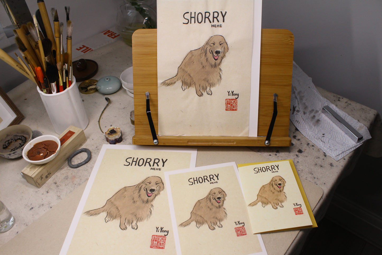 A6 Greeting Card | Guilty Golden Retriever